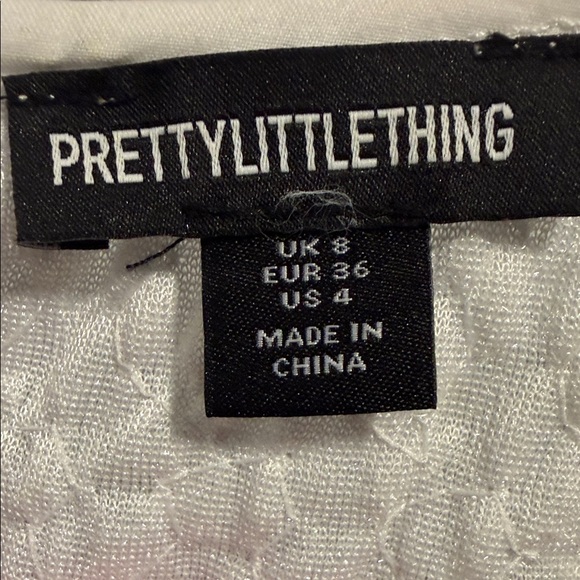 PrettyLittleThing White Sequin Romper - Picture 4 of 6